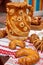 Festive loaf in the form of a jug and a variety of pastries.