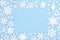 Festive Magical Snowflake and Star Christmas Blue Background