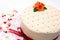 Festive marzipan cake