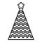 Festive match hat icon outline vector. Party cone cap