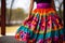 Festive Mexican colorful skirt. Generate Ai
