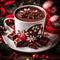 Festive Mug: Chocolate Cup adorned with delightful Christmas motifs