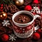 Festive Mug: Chocolate Cup adorned with delightful Christmas motifs