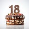 Festive Number 18 Cake With Layered Illusions