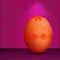 Festive Orange Easter Egg Retro Flower Pattern