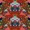 Festive patchwork pattern in ethnic style with flower - mandala