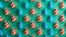 Festive Patriotic Party Hats Pattern on Teal Background 4th of July and Memorial Day Celebration Accessories