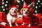Festive Pet Outfits Adorable Pets in Playful Poses.AI Generated