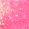 Festive pink background with copy space. Abstract sparkling lights, shiny holiday background. Square crop