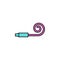 festive pipe colored icon. Element of birthday party icon for mobile concept and web apps. Colored festive pipe icon can be used f