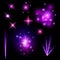 Festive purple firework set