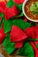 Festive Red and Green Christmas Tortilla Chips