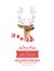 Festive reindeer with message vector