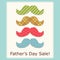 Festive retro greeting card for Father`s day