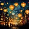 Festive Revelry: Joyful Lanterns Celebrating with Lively Energy