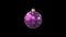 Festive rotating Christmas ornament loop purple with festive elements
