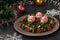 Festive Salad decorated Boiled Egg pigs