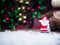 Festive Santa Claus with Christmas light background, Happy Chri