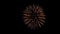 Festive single fireworks in the night sky