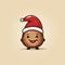 Festive Spud Delight: Smiling Potato in Christmas Celebration