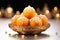 Festive sweetness Motichoor laddu, adored Indian treat for celebrations, brimming with flavor