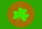 Festive template for text clover leaf for St. Patrick`s Day