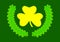 Festive template for text clover leaf for St. Patrick`s Day