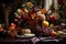 Festive Thanksgiving table setting with a