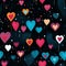 Festive Valentines Day Seamless Pattern with Colorful Heart Balloons for Romantic Celebrations