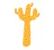 Festively adorned mexican cactus, typical holiday mexico concept traditional stuff icon isolated on white, flat vector