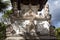 Festively decorated Hindu temple Pura Ped, in Nusa Penida-Bali, Indon