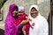 Festively dressed Muslim women at the end of Ramadan, in Nusa Penida-Bali, Indonesia