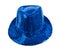 Festively shining blue hat