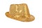 Festively shining gold hat