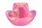 Festively shining pink stetson cowboy hat