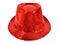 Festively shining red hat