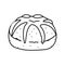 feta bun food meal line icon vector illustration