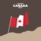 Fete du Canada Translate: Canada day. Happy national holiday. Celebrated annually on July 1 in Canada. Canada flag. Patriotic