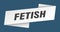 fetish banner template. fetish ribbon label.