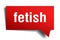 Fetish red 3d speech bubble