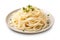 Fettuccine Alfredo On Isolated Transparent Background