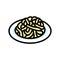 fettuccine alfredo italian cuisine color icon vector illustration