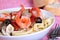 Fettuccine Pasta with Shrimp Dinner Dish