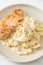 Fettucine pasta white creamy sauce with grilled chicken