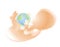 Fetus Holding Earth In White Light