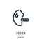 fever icon vector from disease collection. Thin line fever outline icon vector illustration. Linear symbol for use on web and