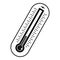 Fever thermometer icon, simple style