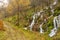 A few days of heavy rain in the English Lake District led to streams of water running off the autumnal colored fells