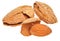 Few fried almond nuts