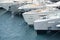 Few huge luxury yachts at the famous motorboat exhibition in the principality of Monaco, Monte Carlo, the most expensive